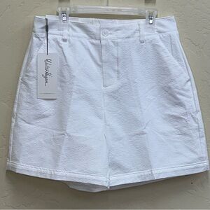 Walter Hagen White Bermuda Shorts Classic Style Clubhouse Traditional NWT